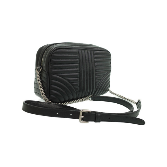 Prada Diagram Leather Bag Chain Shoulder Bag Black - Picture 2 of 9